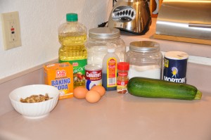 Carl Goh's Zucchini Bread Ingredients