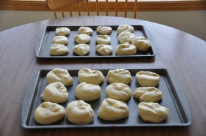 Parker House Rolls After Third Rising