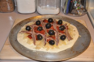 Pissaladiere Before Baking