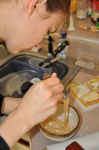 Mixing Maple Glaze