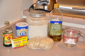 Maryetta's Oatmeal Bread Ingredients