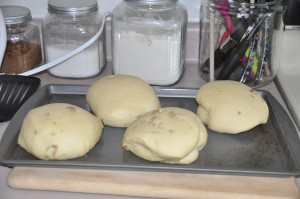 Jane Grigson's Walnut Bread from Southern Burgundy After Second Rising